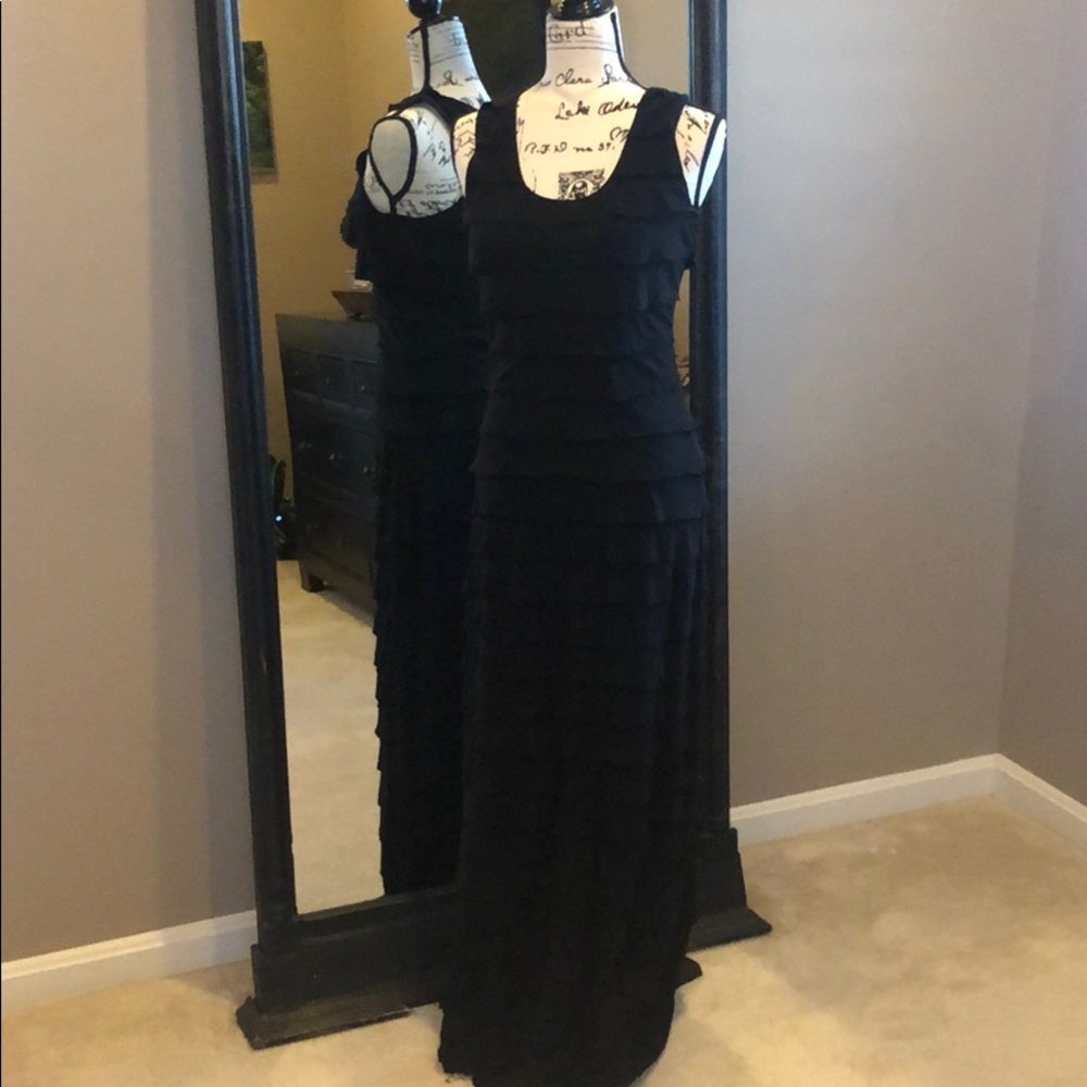 Max Studio Black Racerback and Fitted Maxi Dress